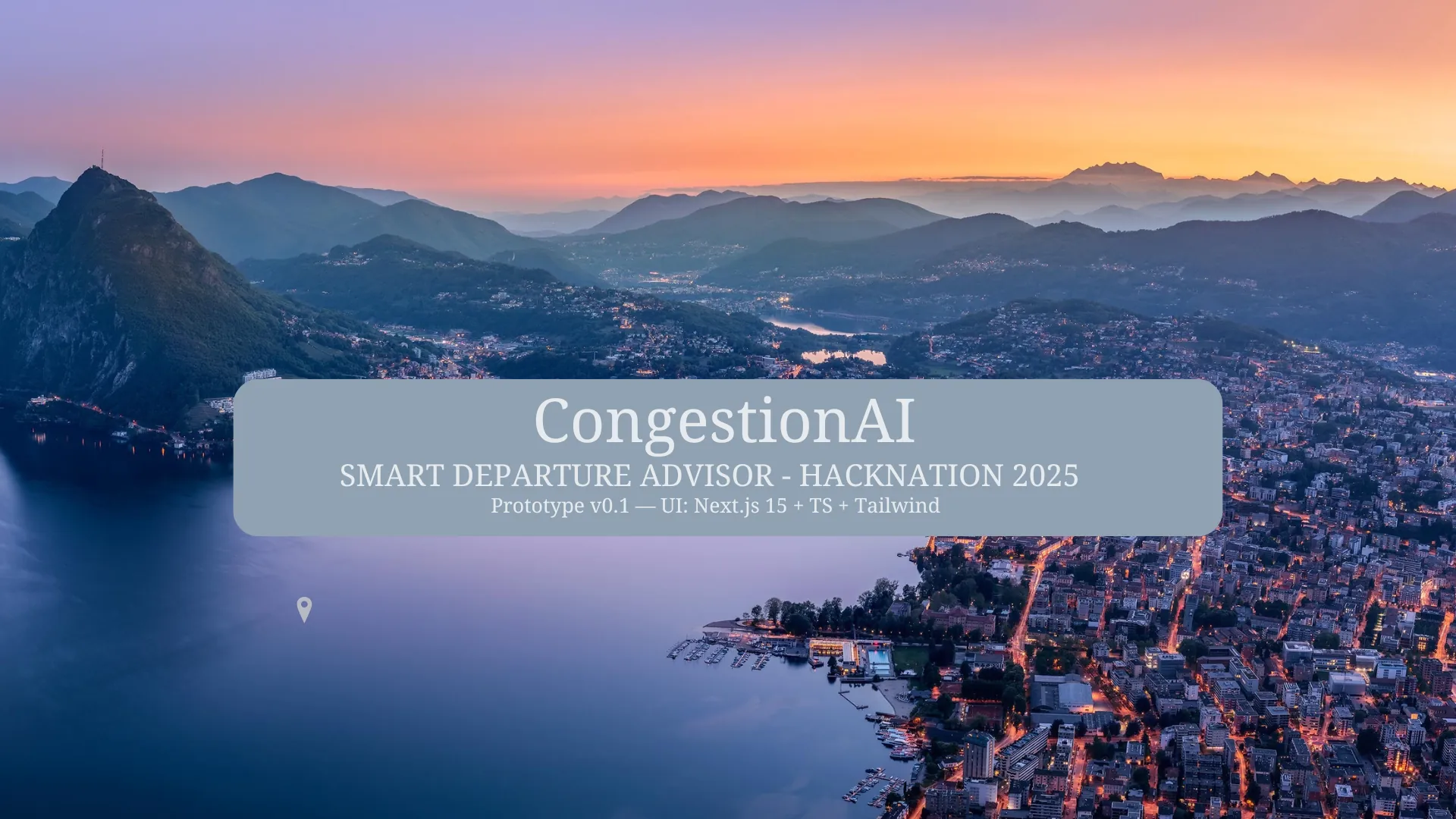 CongestionAI mobility planning interface